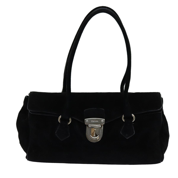 PRADA Shoulder Bag Suede Black Auth bs13416 - Picture 13 of 16